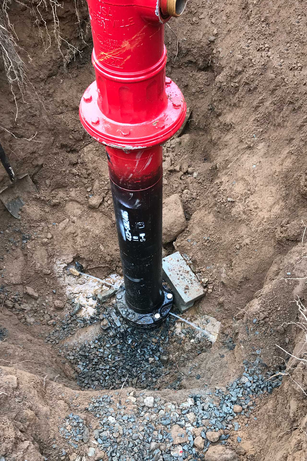 About JB Ragonese Construction Installed Red Hydrant